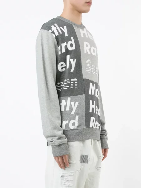 Bluza Mostly Heard Rarely Seen z nadrukiem szara