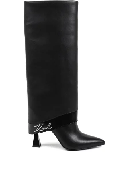 Botine Karl Lagerfeld cu aplicații negru
