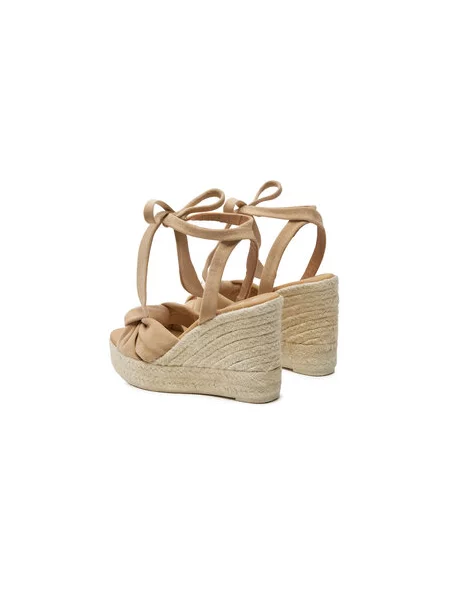 Espadrilky Manebi Hamptons Wedge Espadrilles With Knot M WS béžová
