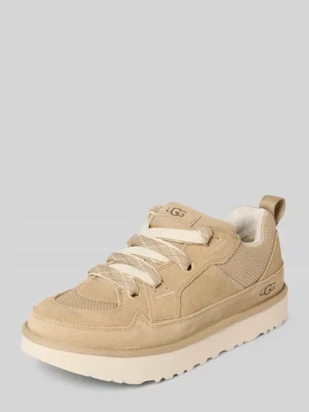 Sneakersy z mieszanka skóry i tkaniny model LOWMEL' Ugg beżowe