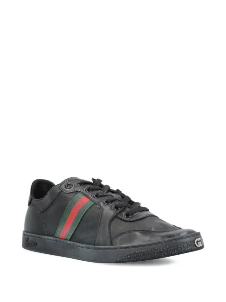 Маратонки Gucci с връзки с дантела черно