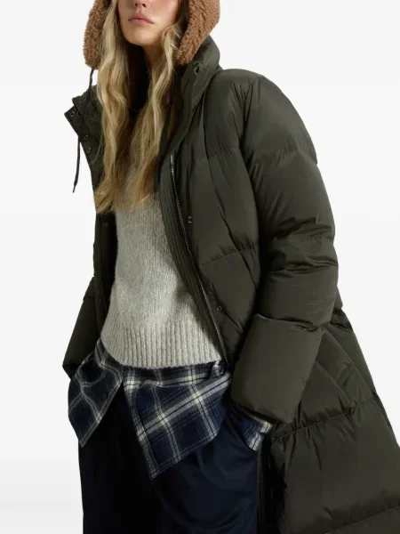 Geacă parka Woolrich cu glugă verde