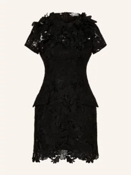 Sportmax Sukienka Koktajlowa Ala Z Koronki schwarz czarna