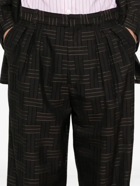 Pantaloni Kenzo plisate maro
