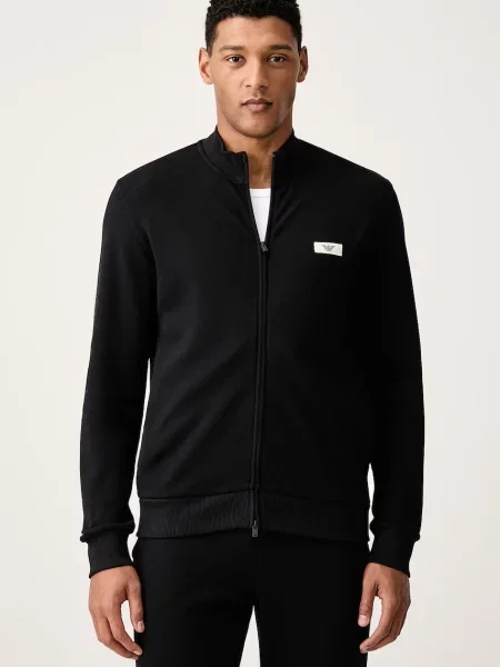 Emporio Armani Underwear dukserica loungwear za muškarce s pamukom crna