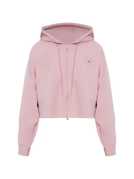 Hanorac cu glugă Adidas By Stella Mccartney cu imagine roz