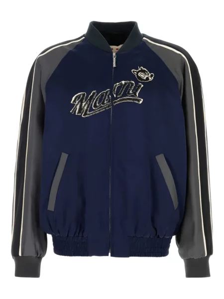 Geacă bomber Marni din satin albastru