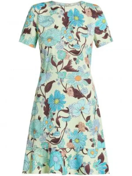 Rochie Stella Mccartney cu imagine albastru