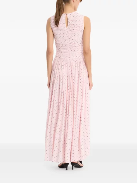 Rochie maxi Rotate Birger Christensen cu volane roz