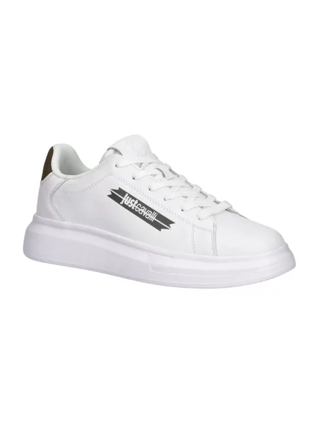 Sneakersy Just Cavalli skórzane białe