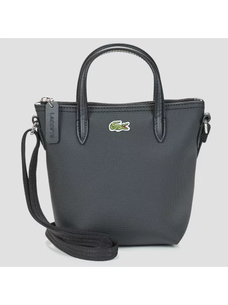 Crossbody torbica Lacoste črna
