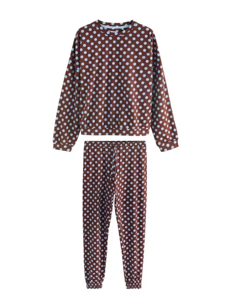 Next Pijama deschis / ciocolatiu albastru