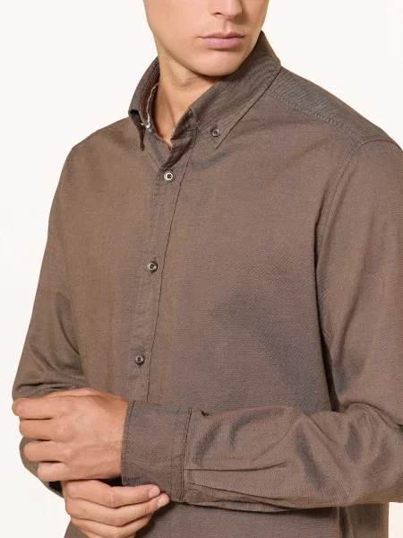 Olymp Košile Casual Regular Fit hnědá