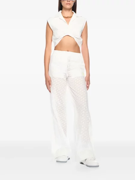 Pantaloni Off-white alb