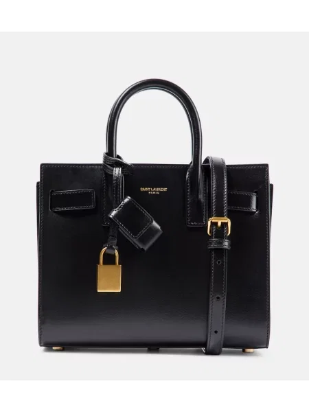 Torebka skórzana Saint Laurent skórzana czarna