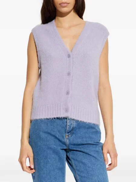 Vestă Samsøe Samsøe tricotate violet