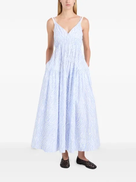 Rochie maxi Proenza Schouler White Label cu imagine cu model zebră alb