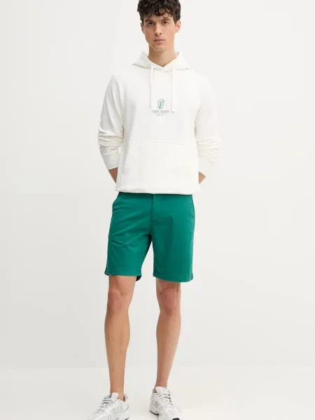 Pepe Jeans Kratke hlače REGULAR CHINO SHORT zelena