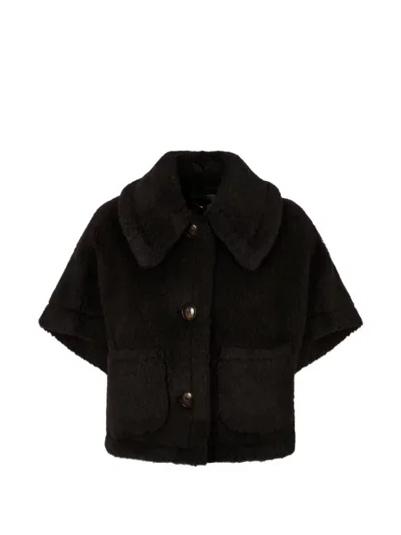 Gulerat scurt palton Max Mara negru