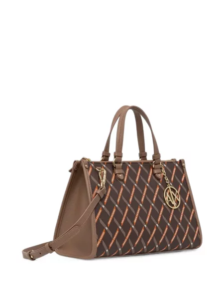 Geantă shopper Armani Exchange cu imagine maro