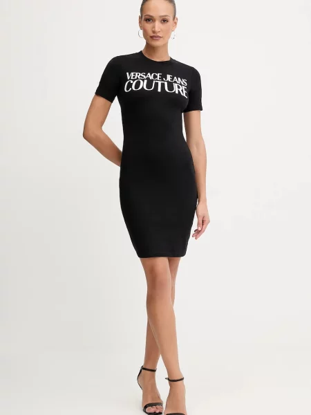 Мини джинсовое платье Versace Jeans Couture черное