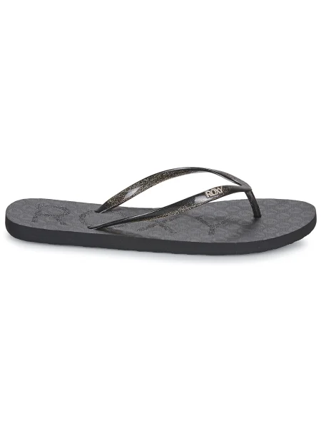 Șlapi Roxy cu strasuri negru