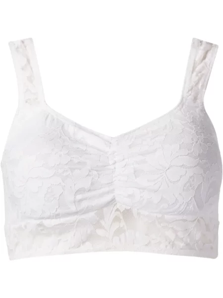 Tricou Amir Slama din dantelă alb