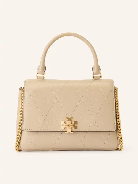 Torebka crossbody Tory Burch pikowana beżowa