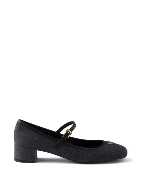 Pantofi cu toc Prada gri