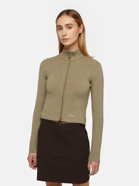 Кардиган Dickies East Helena Rib Zip-Through зелений