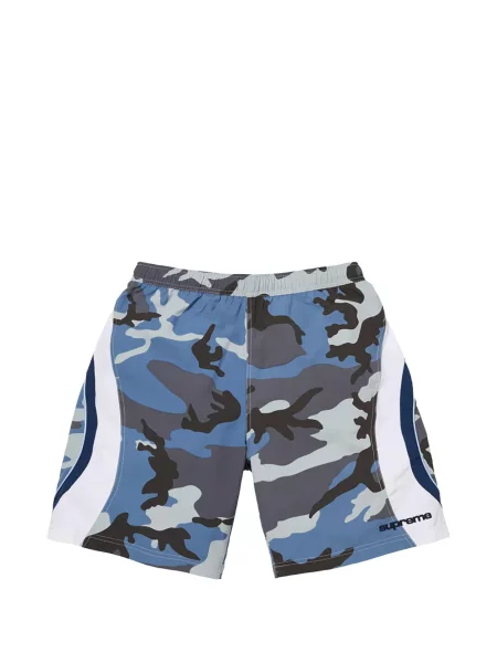 Pantaloni scurți Supreme cu imagine cu model camuflaj albastru