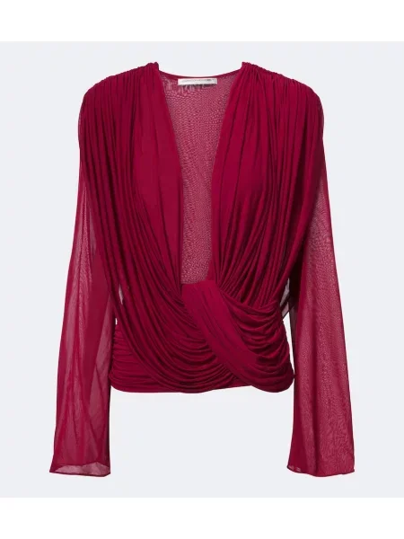 Top Christopher Esber din jerseu drapat