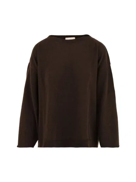 Sweter Akep wełniany brązowy