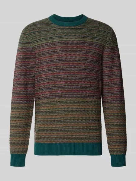 Sweter w kroju regular fit z czystej bawełny o fakturze dzianiny Mcneal