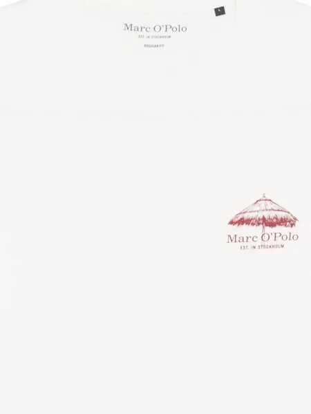 Tricou polo Marc O'polo cu imagine alb