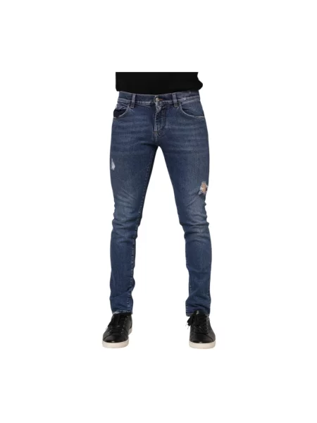 Skinny jeansy skinny Dolce And Gabbana niebieskie