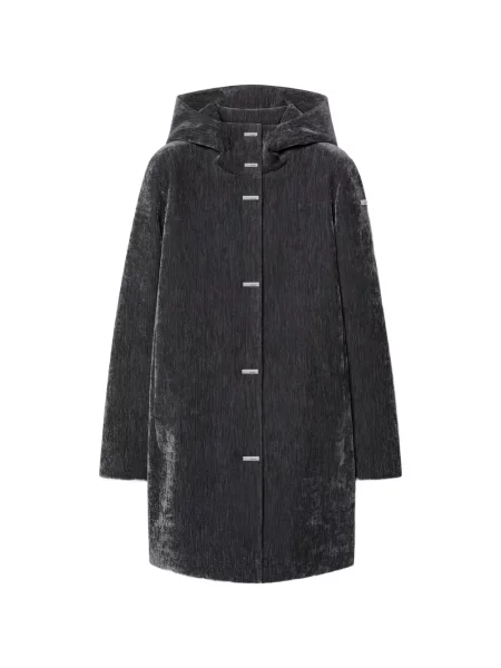Geacă parka Rrd de catifea cord cu glugă gri