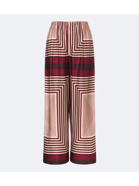 Pantaloni palazzo Faithfull din satin