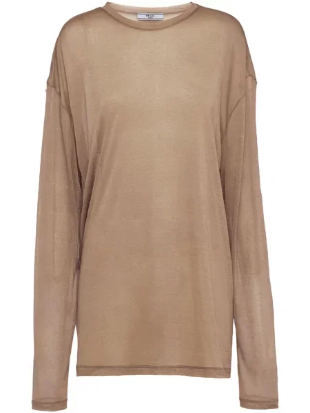 Tricou Prada transparente verde