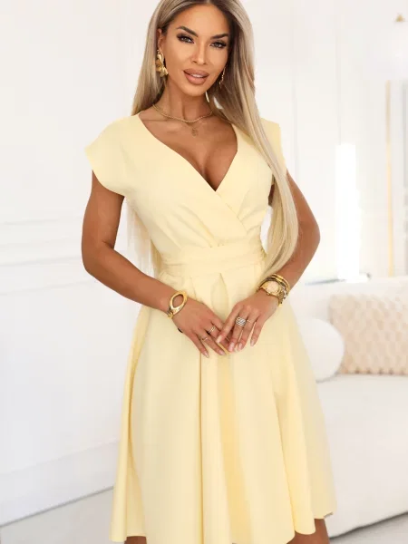 Sukienka midi Numoco żółta