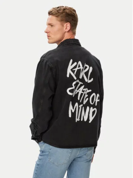 Karl Lagerfeld Jeans srajca denim črna