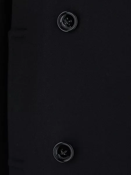Двуредно палто Balenciaga черно