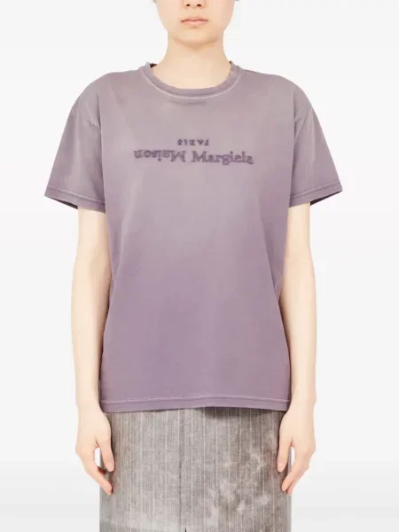 Raštuotas marškinėliai Maison Margiela violetinė
