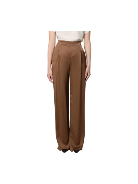Spodnie Max Mara Studio brązowe
