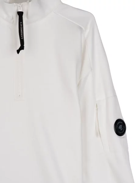 Pulover C.p. Company din fleece alb