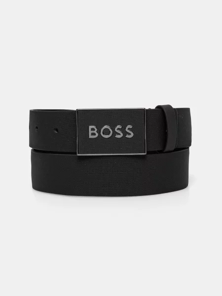 BOSS BLACK De piele curea negru