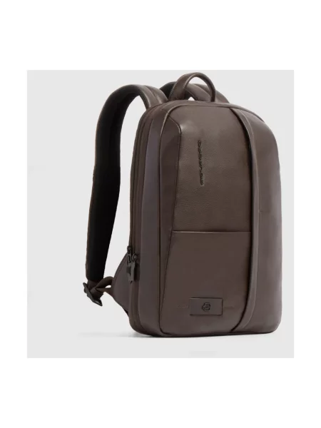 Torba na laptopa Piquadro skórzana brązowa