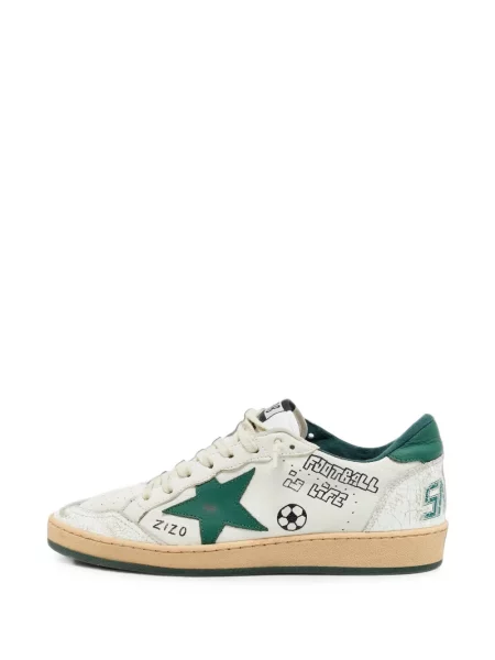 Sneakers Golden Goose Ball Star με κορδόνια με δαντέλα λευκό