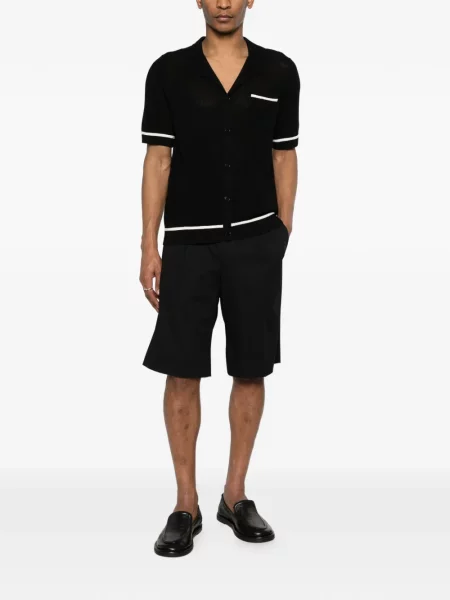 Pantaloni scurți Karl Lagerfeld plisate negru