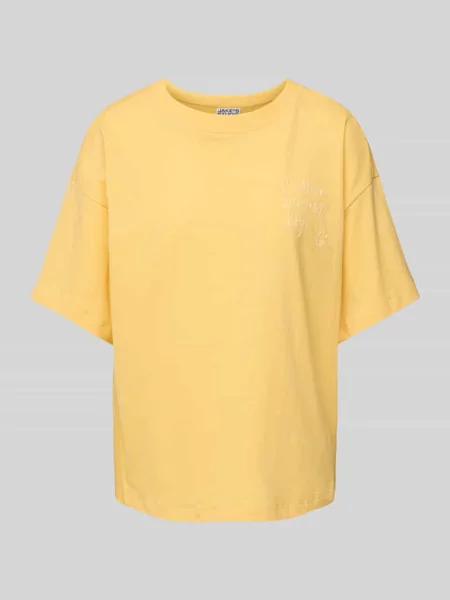 T-shirt o kroju oversized z wyhaftowanym napisem Jake*s Studio Woman żółta